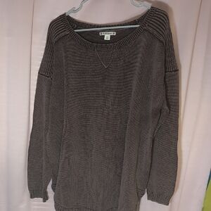 Ruff Hewn Gray Crew Neck Sweater Cozy Knit Oversized Fit